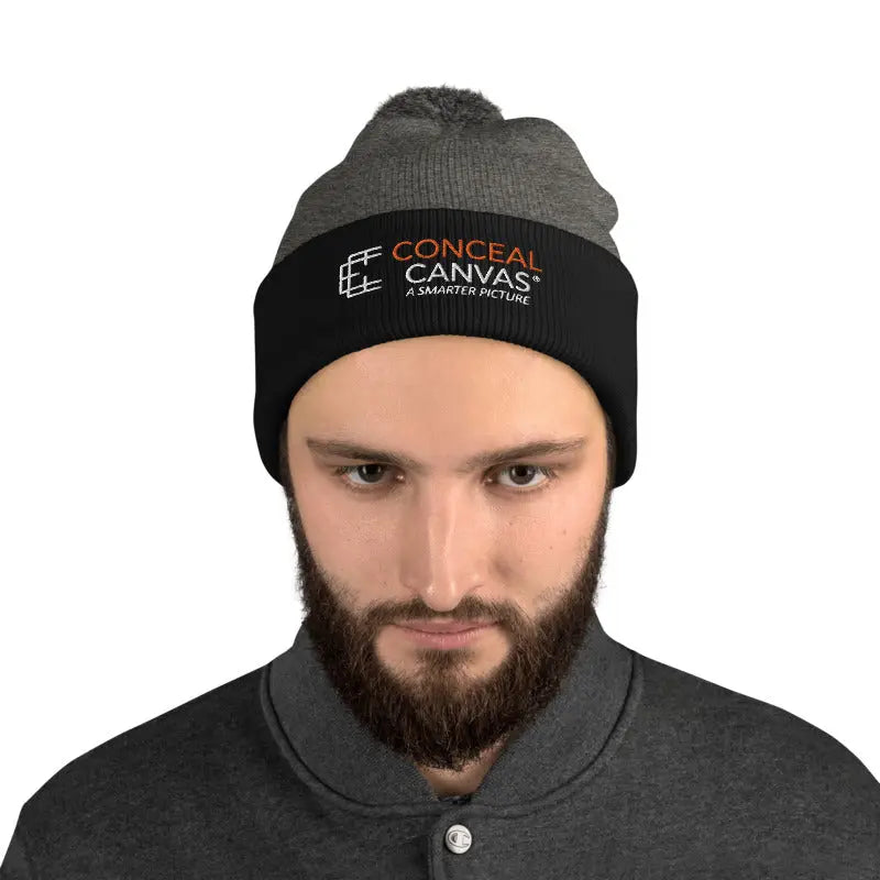 Conceal Canvas Pom-Pom Beanie - Conceal Canvas