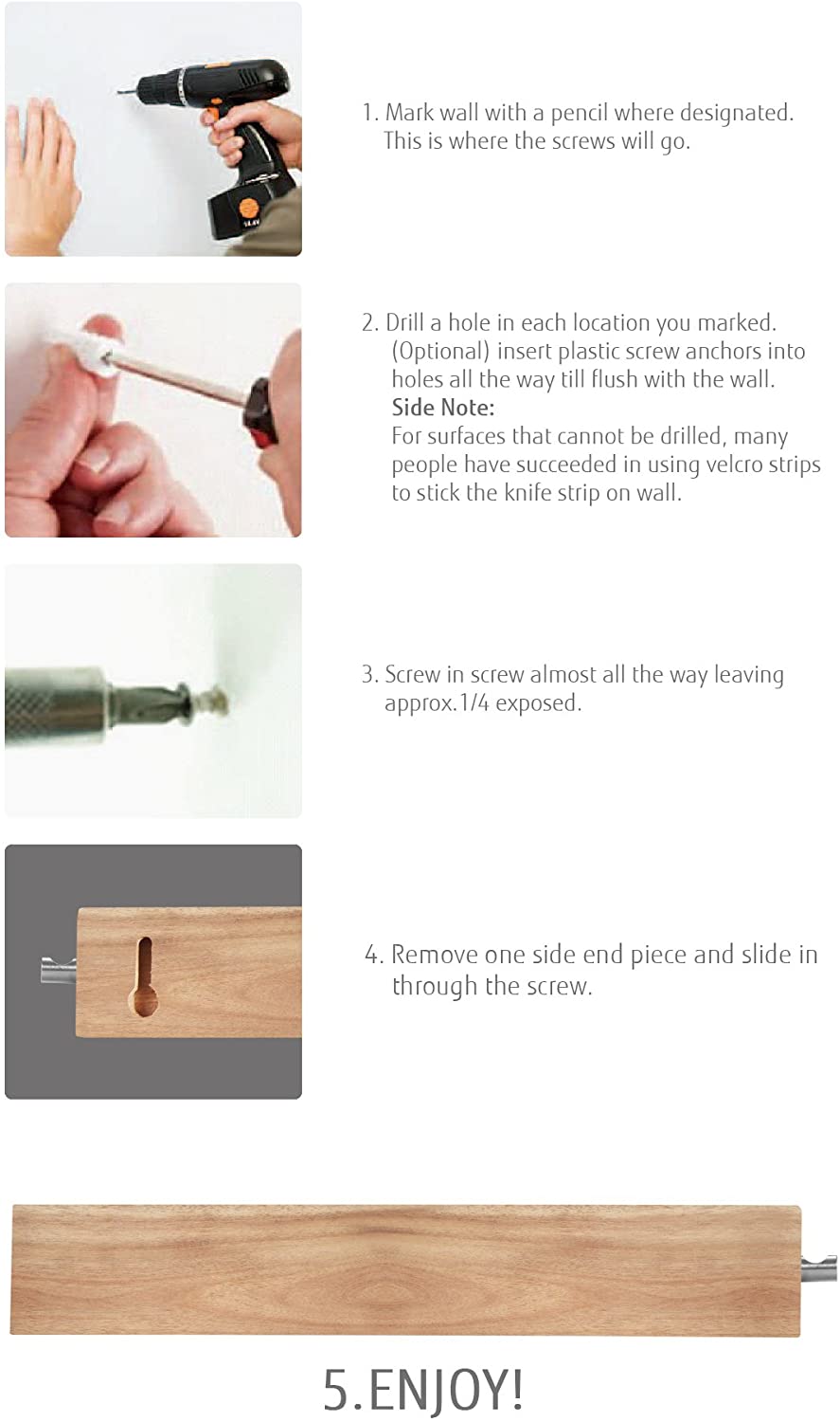 Magnetic Wood Strip - Conceal Canvas